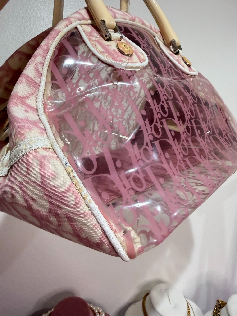 Dior Diorissimo Girly Pink Rain Bowler Bag - Picture 3 of 15
